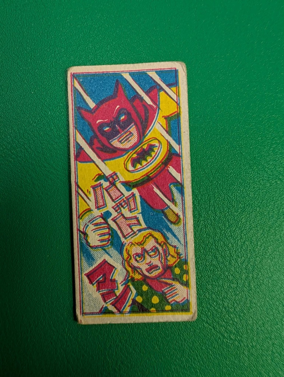 1960s menko japanese batman card #72514251 space back green 