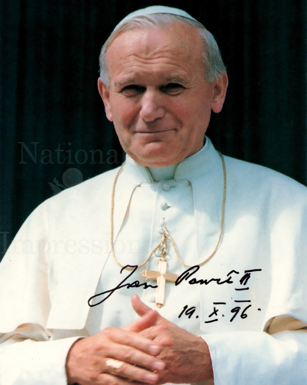 Pope John Paul II Autographed Color 8x10 Photo REPRINT