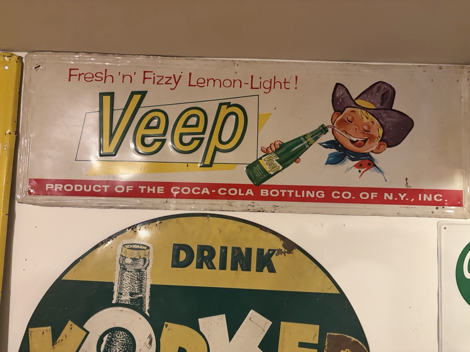 1950's-60's Vintage Veep Soda Sign