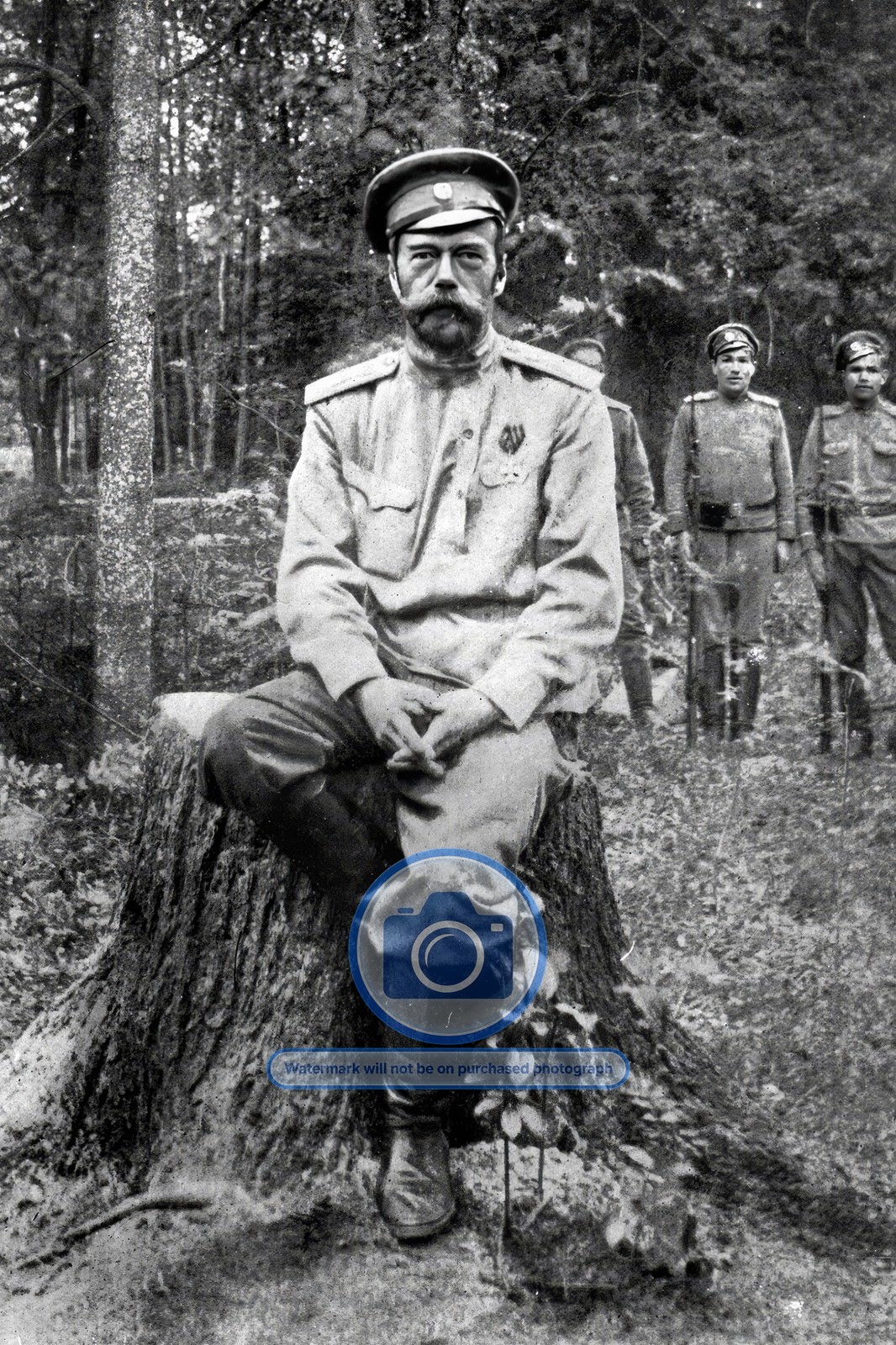 THE LAST KNOWN PHOTO OF CZAR NICHOLAS II ROMANOV FAMILY 1917 4X6 B&W PHOTO