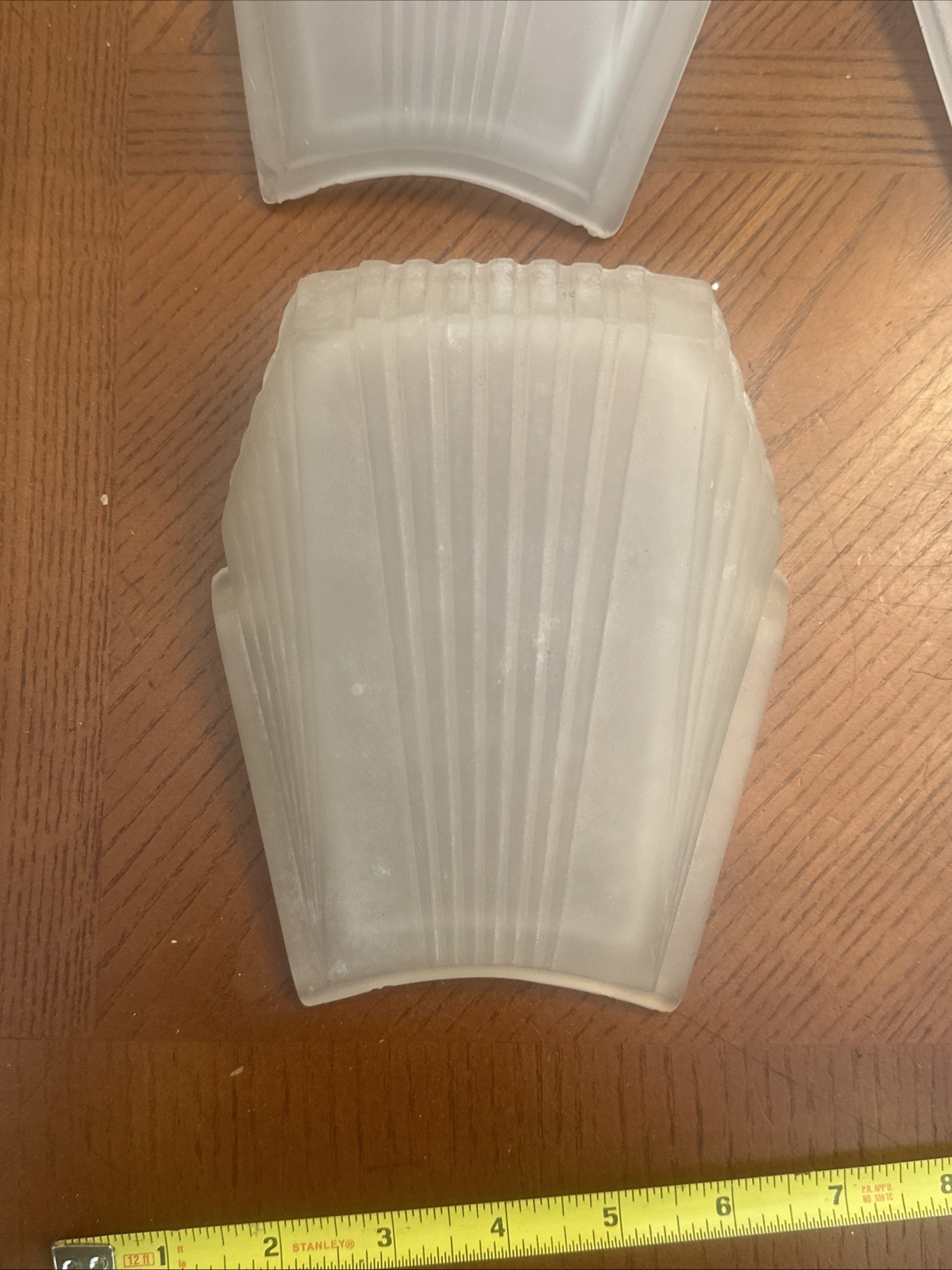 Antique Slip Shade Clear Frosted From Probably The 20S Unusually Shaped