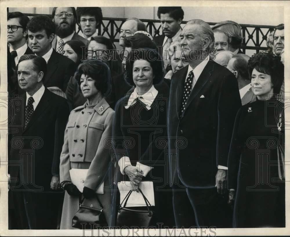 1973 Press Photo President & Mrs. Lyndon B. Johnson - noc99810