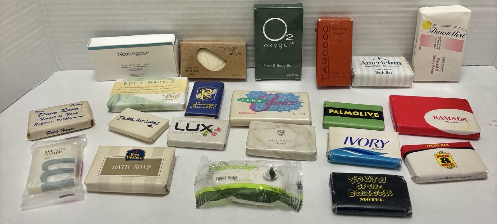 Vintage 21 Wrapped Mini Soaps. Mostly Hotels. Props, Airbnb, Collecting