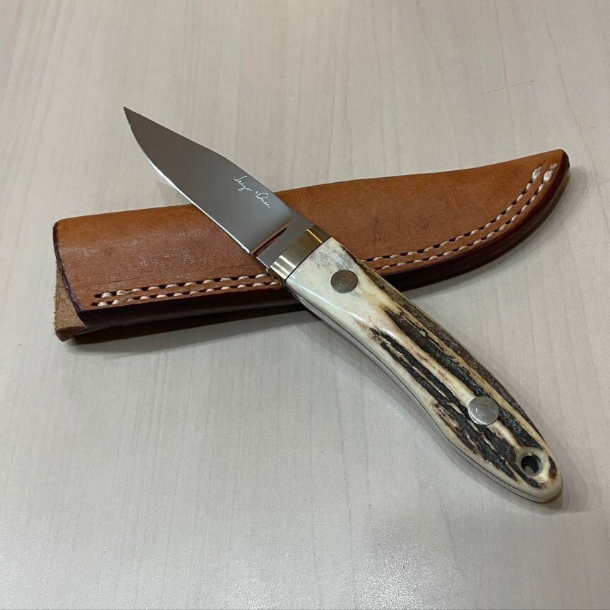 Vtg Imax Seizo Imai Seki Japan Utility Knife Leather Case Unused NEW
