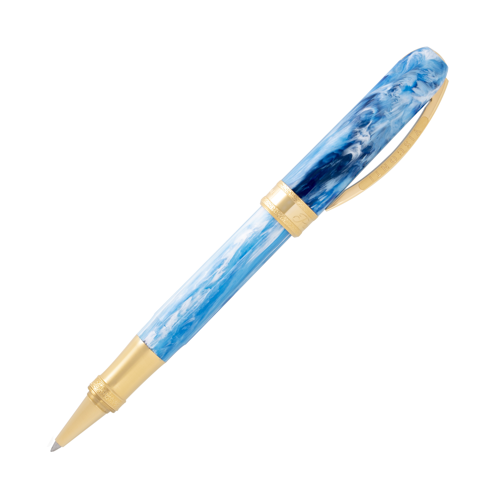 Visconti Comedia Rollerball Pen in Paradiso with Yellow Gold Trim - NEW in Box