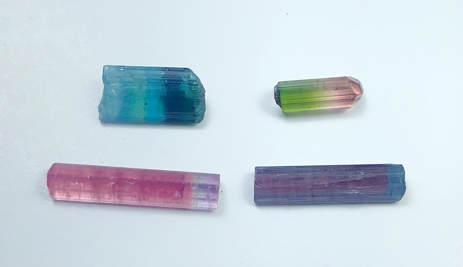 Beautiful an amazing multicolour and bicolor tourmaline crystal from afg