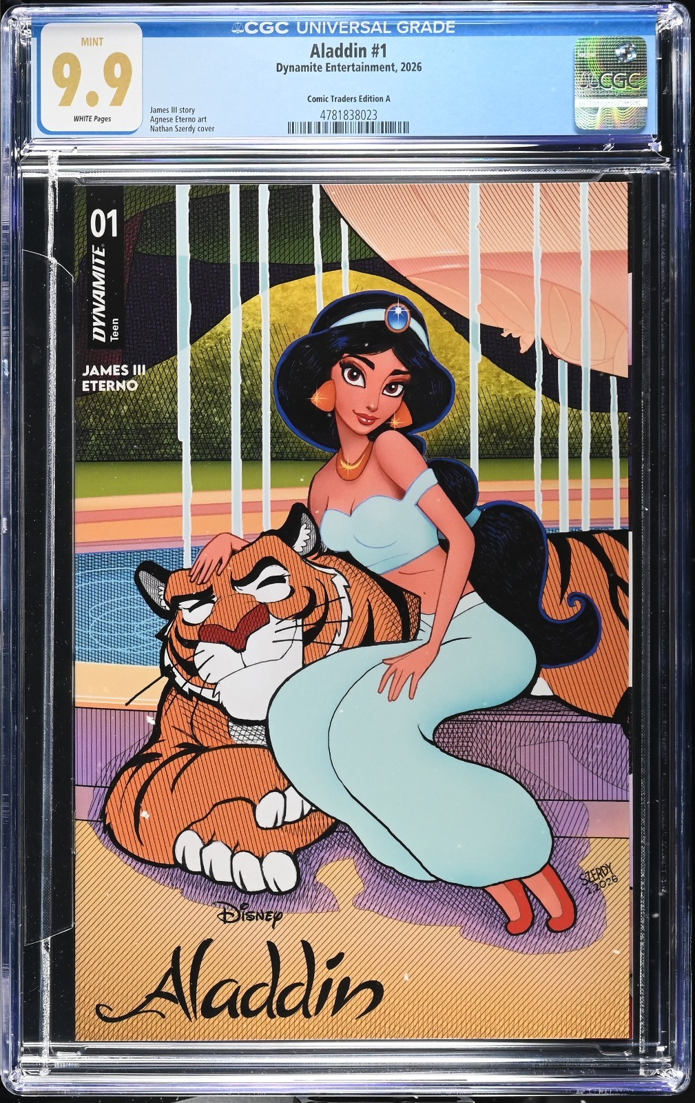 CGC 9.9 MINT - Aladdin #1 Nathan Szerdy Cover Disney Dynamite 2026