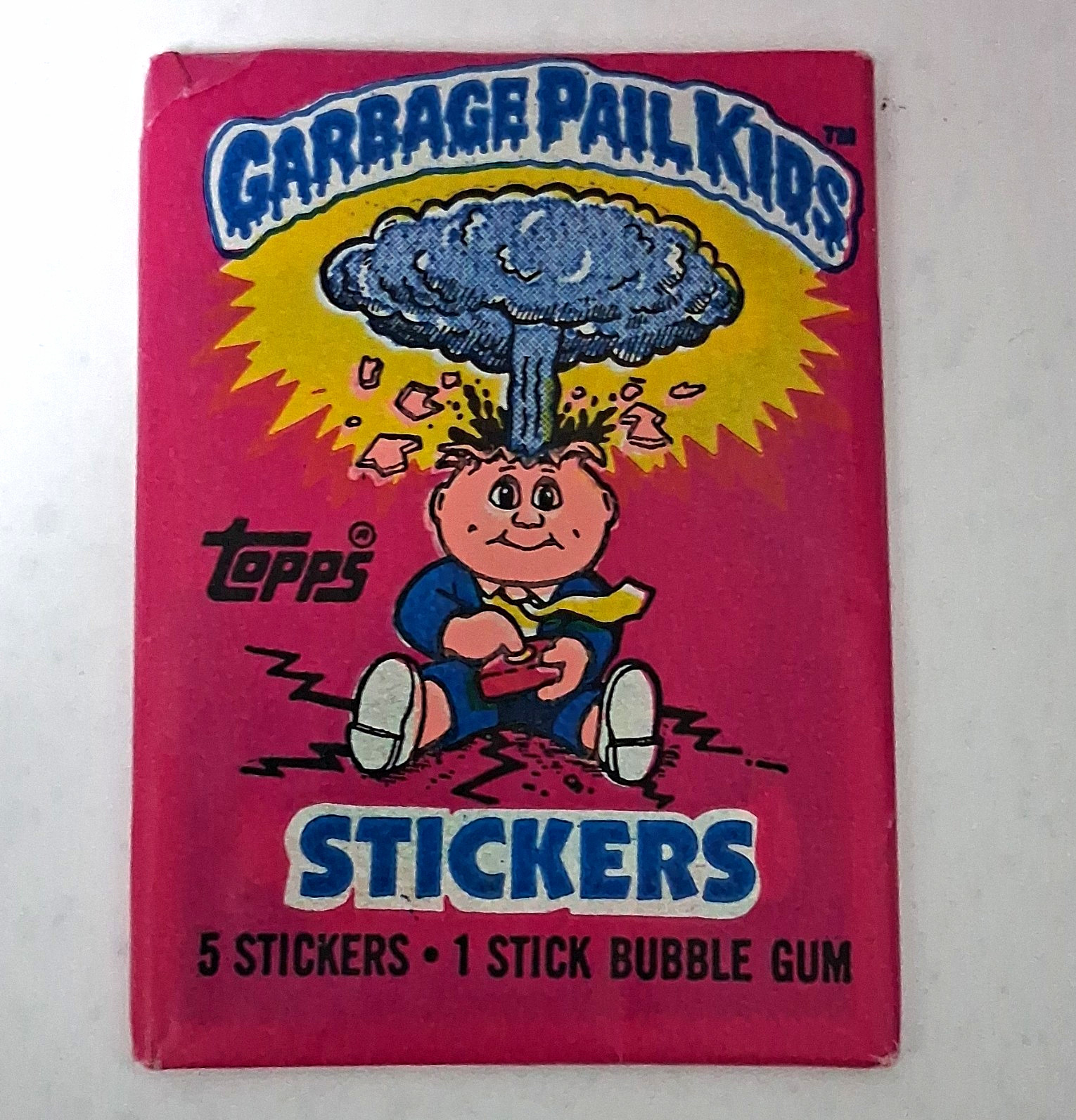 Topps 1985 Garbage Pail Kids Sticker Pack Sealed 5 Cards + Bubble Gum