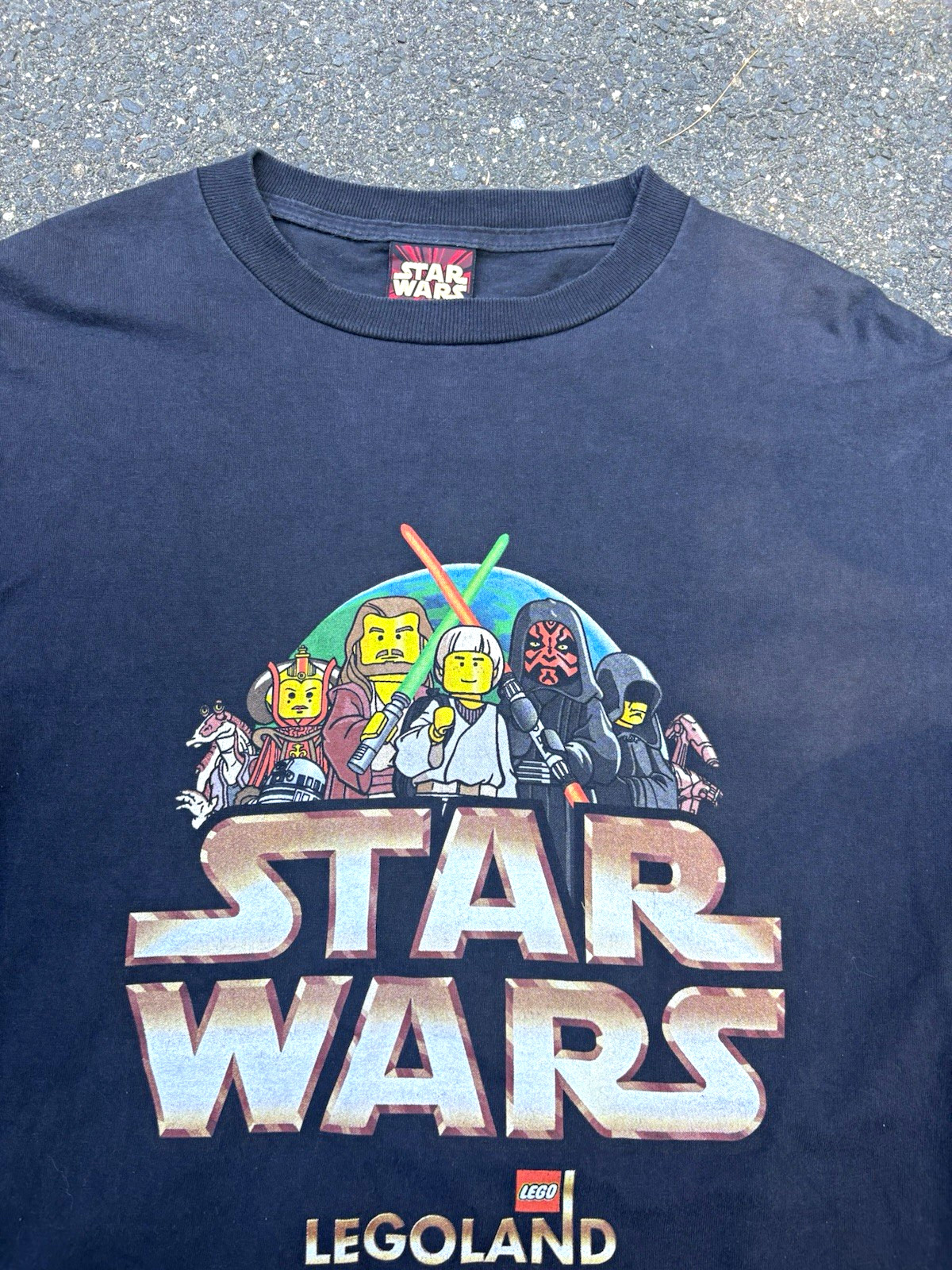 Vintage 1999 Lego Star Wars black shirt size men’s large Rare Red Star Wars tag