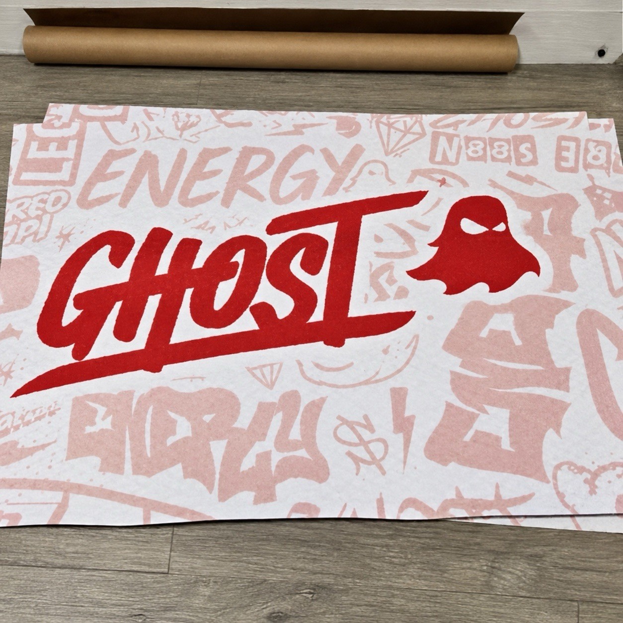 Ghost Energy ICONIC FLOORMAT RARE Promotional Item LIFESTYLE