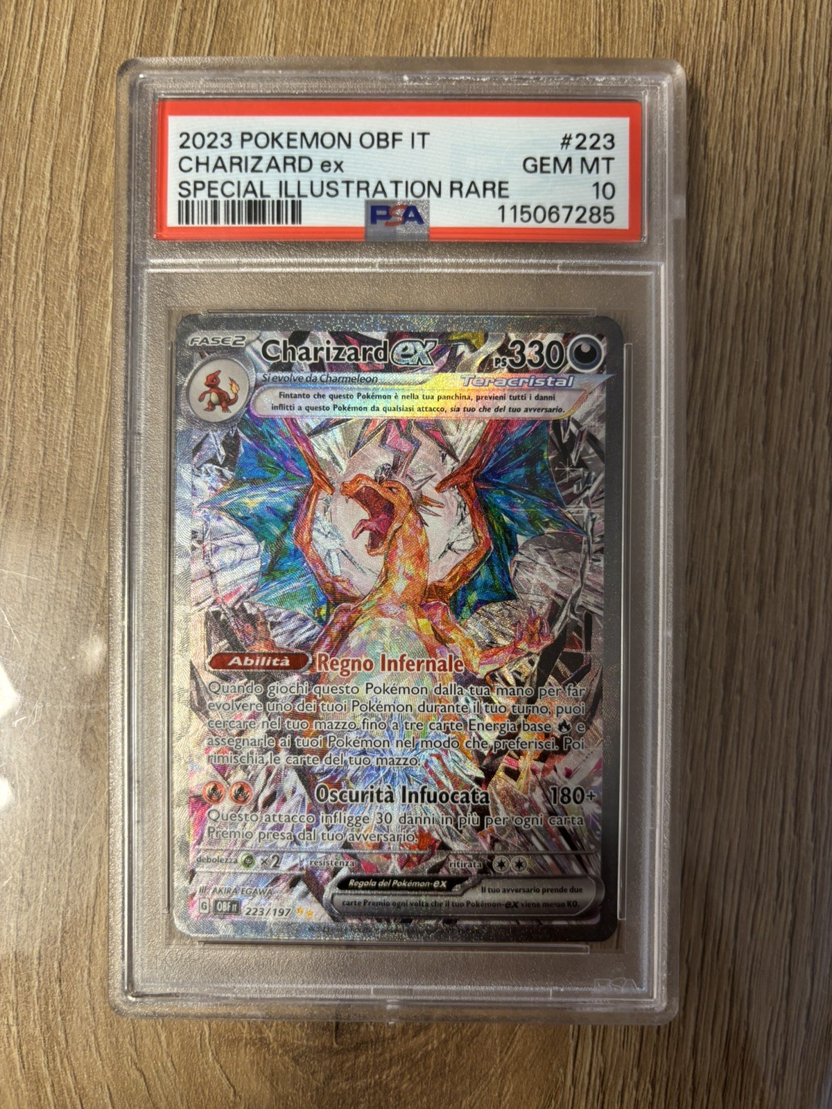 Charizard Ex PSA 10 - Burning Obsidian - OBF223 Ita