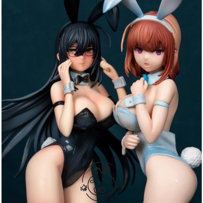 2Pcs Set Aoi & Natsume Bunny Girl 1/6 Scale 28-30cm PVC Figure Loose No Box