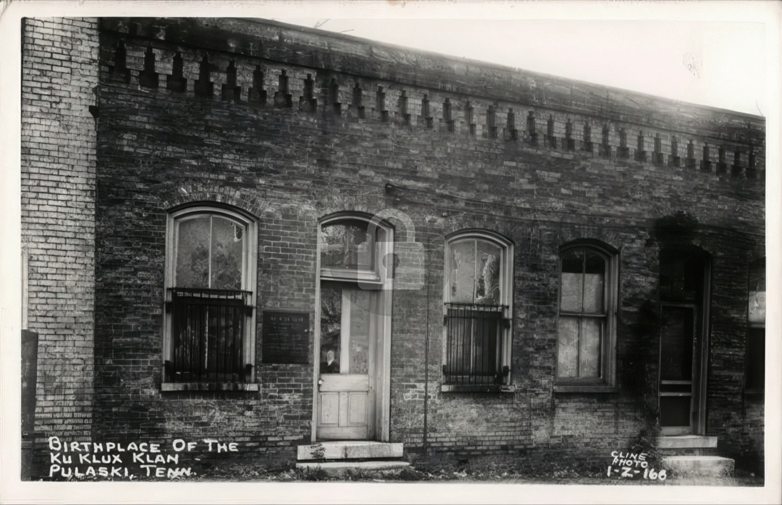 Pulaski TN Birthplace of Ku Klux Klan Building Cline RPPC Photo Postcard COPY