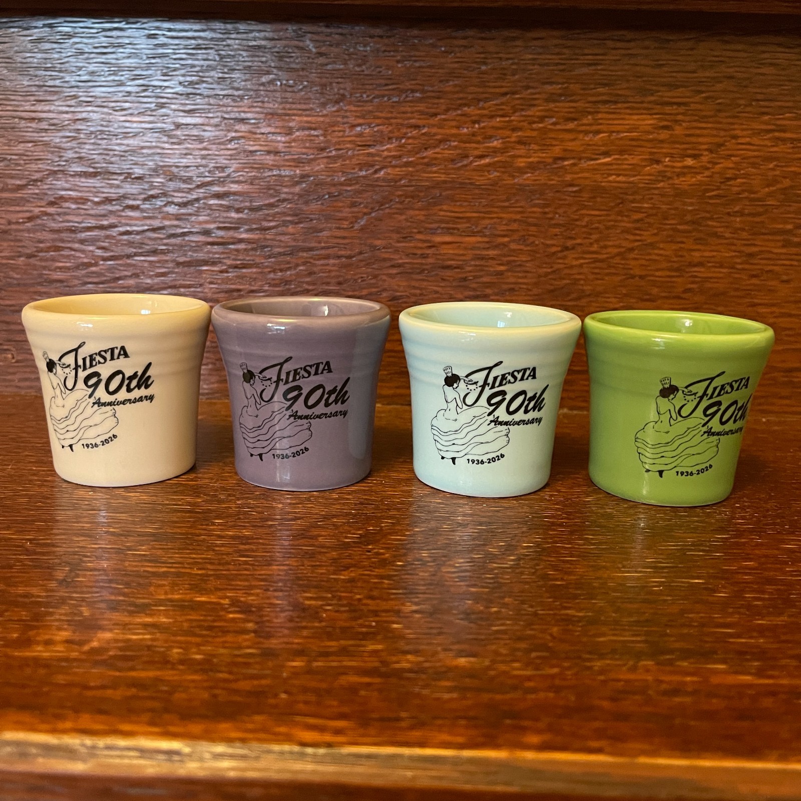 Fiesta 90th Anniversary Shot Glass  SET of 4 New  Fiestaware  2026