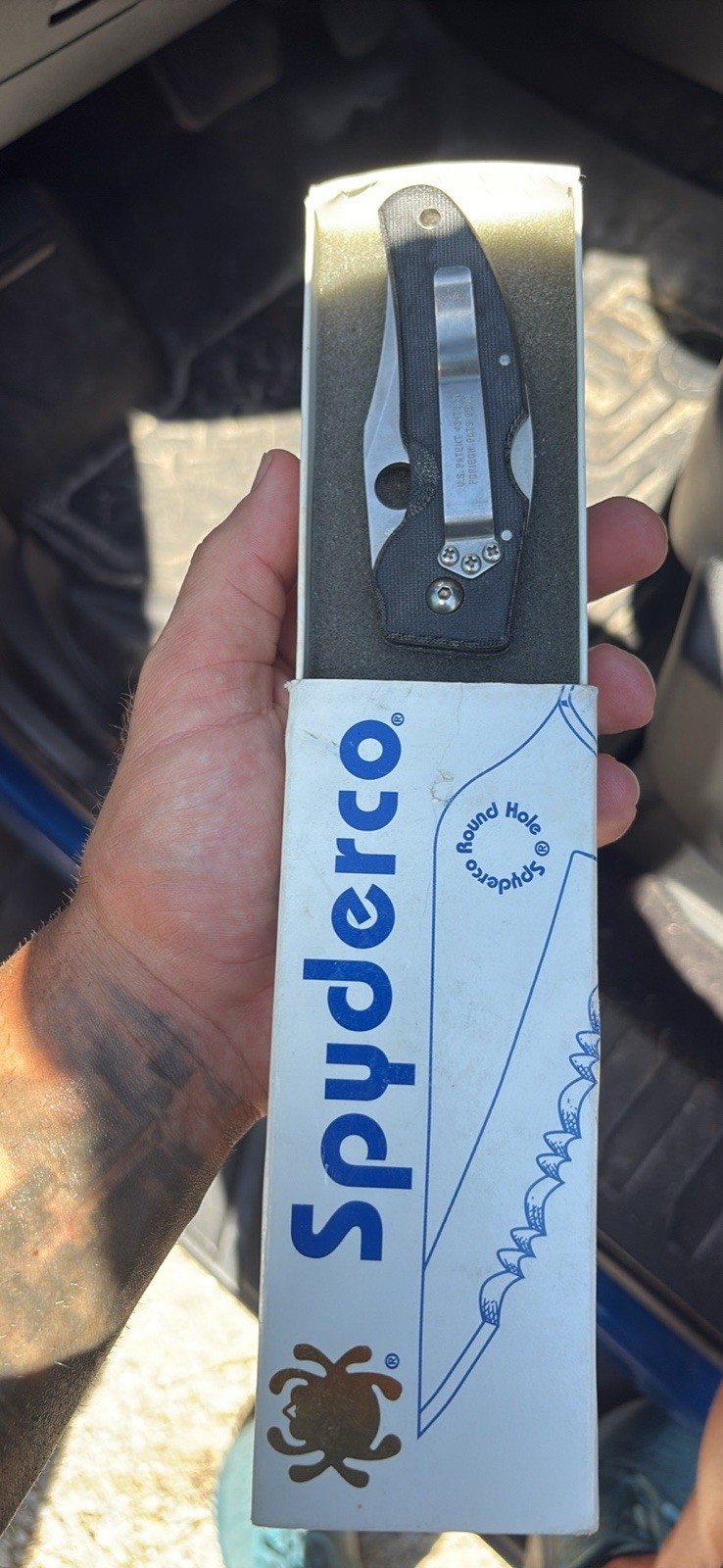 -Vintage Spyderco BlackHawk C24GS G-1 Steel G-10 Handle Golden Colorado Stamp. 