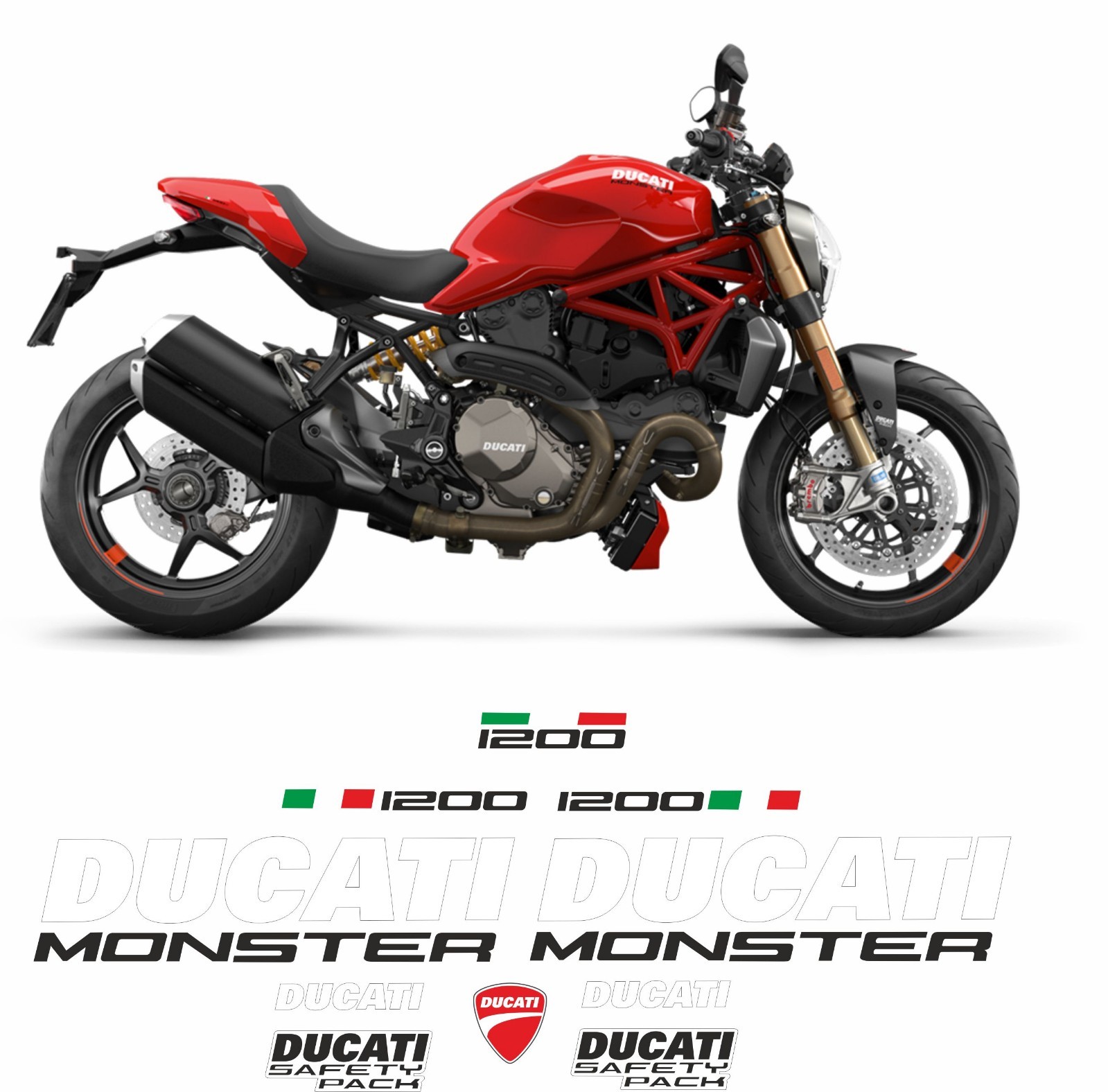 Compatible DECALS for Ducati Monster 1200 Stickers 1200 Monster