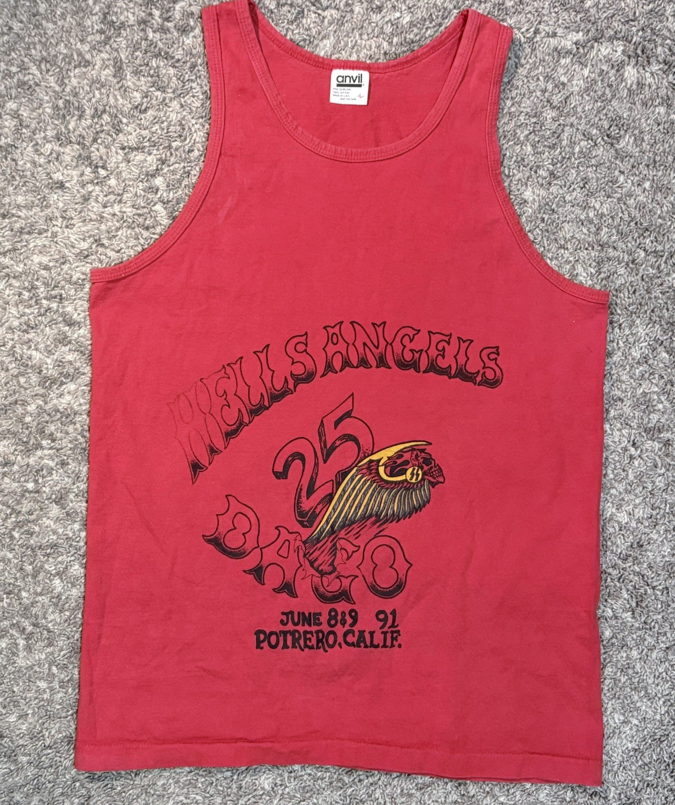 🔥ORIGINAL HELL’S ANGELS MOTORCYCLE CLUB SHIRT - VINTAGE 1991 - DAGO 25 YEARS🔥