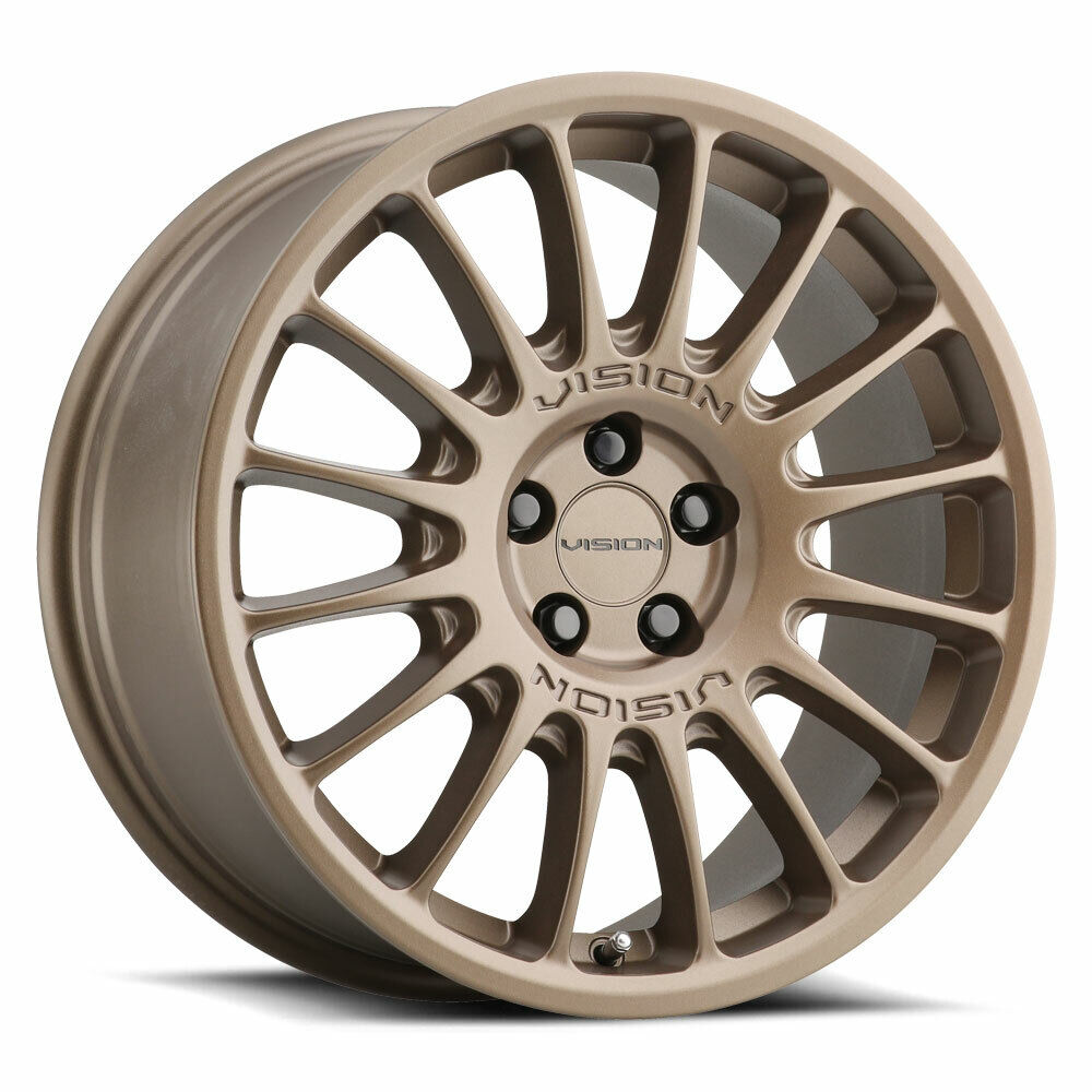18 inch 18x8 Vision Monaco Bronze wheels rims 5x4.25 5x108 +38