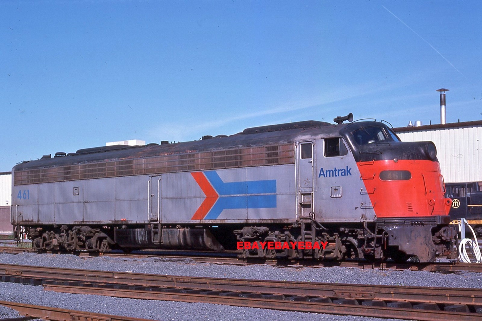 AMTRAK 461 at RENSSELAER NY in 78 ORIGINAL KODACHROME SLIDE