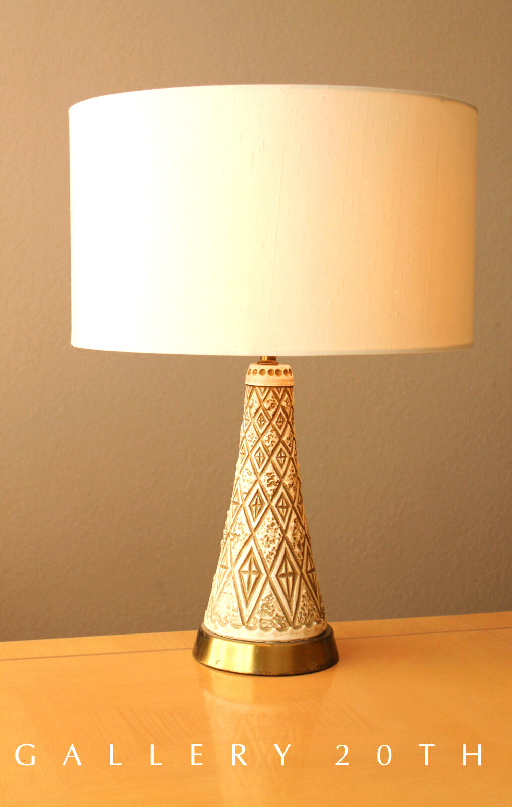 RARE JO-WALLIS TABLE LAMP VTG 50\'S 60\'S CERAMIC MID CENTURY MODERN ATOMIC AGE