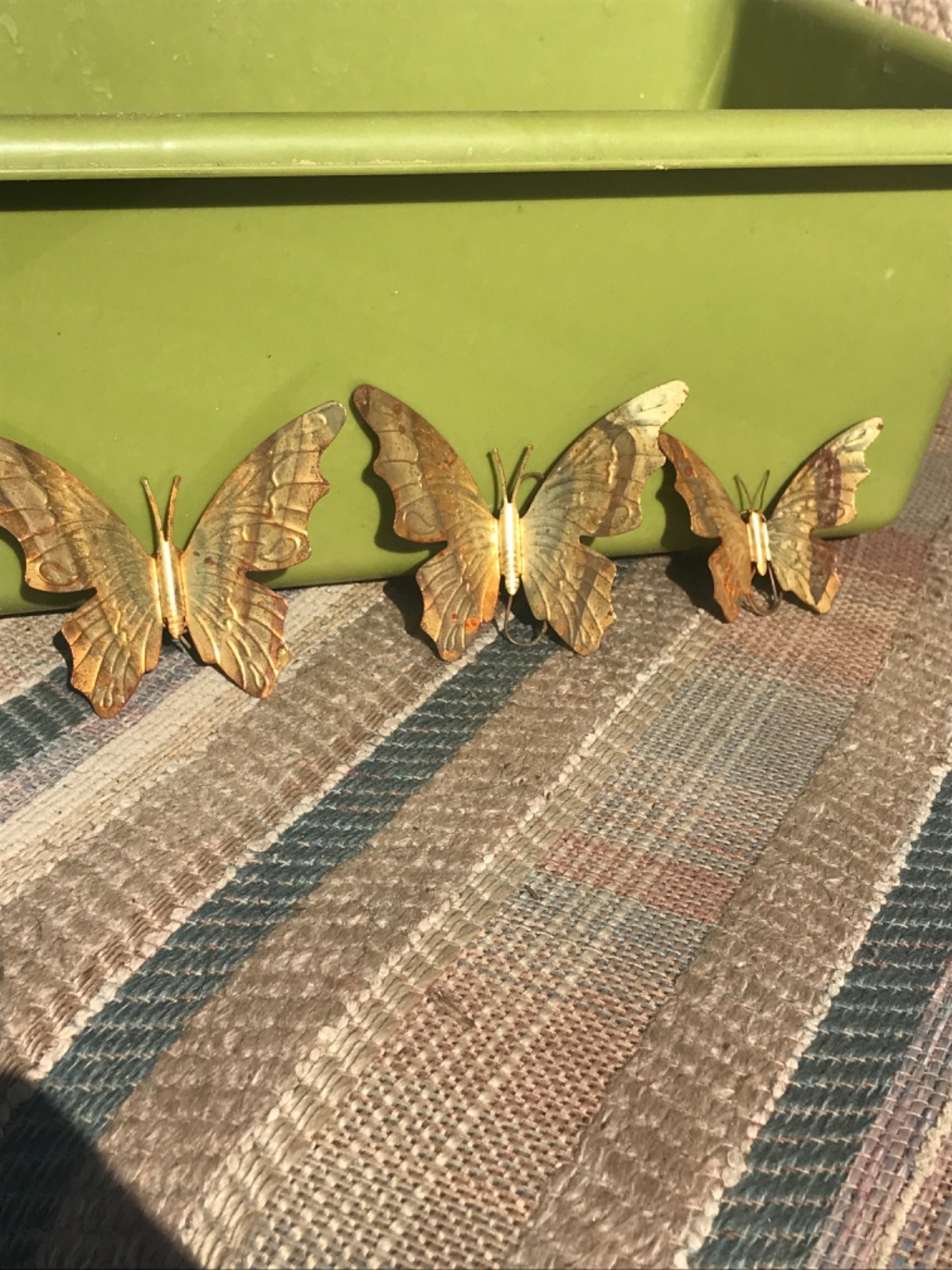 Metal Wall Butterflies Vtg Brass Colored Homeco Home Interiors Art Home Decor