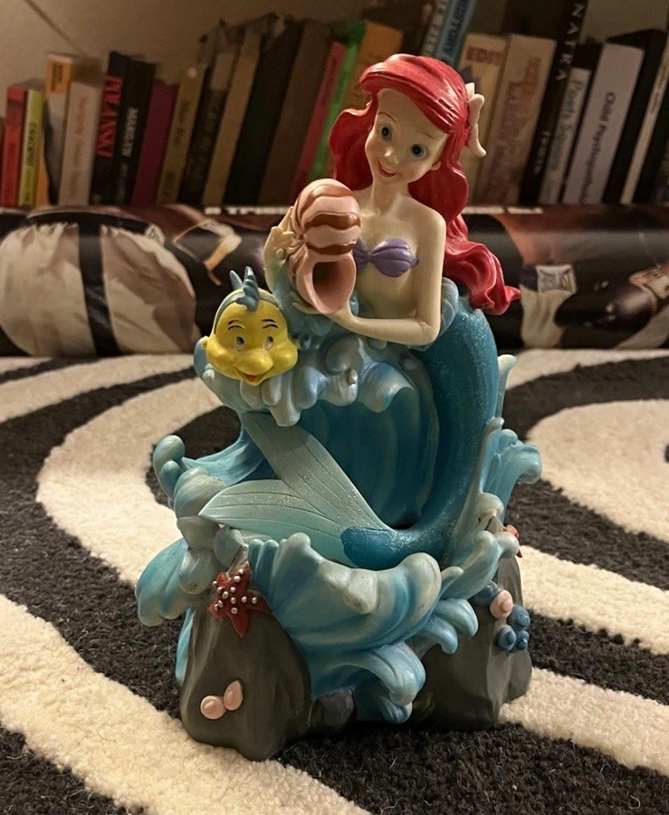 Disney Little Mermaid Ariel & Flounder Musical Waterfall (MISSING SEBASTIAN)