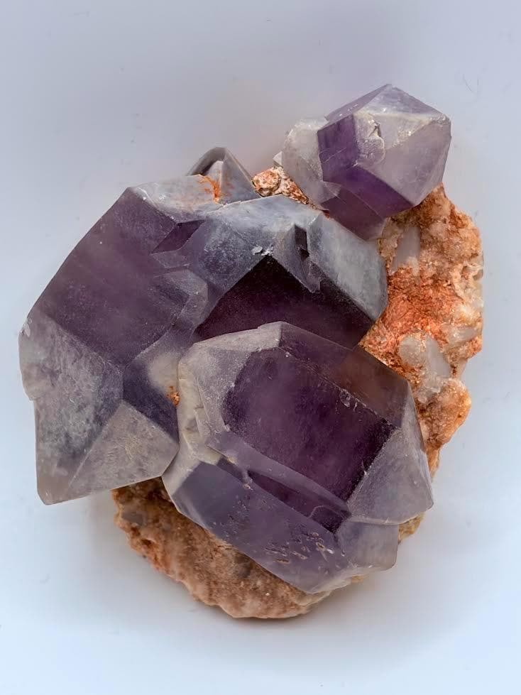 Unique DT 2 tone Amethyst Quartz cluster on matrix from Nigeria Jos Plateau