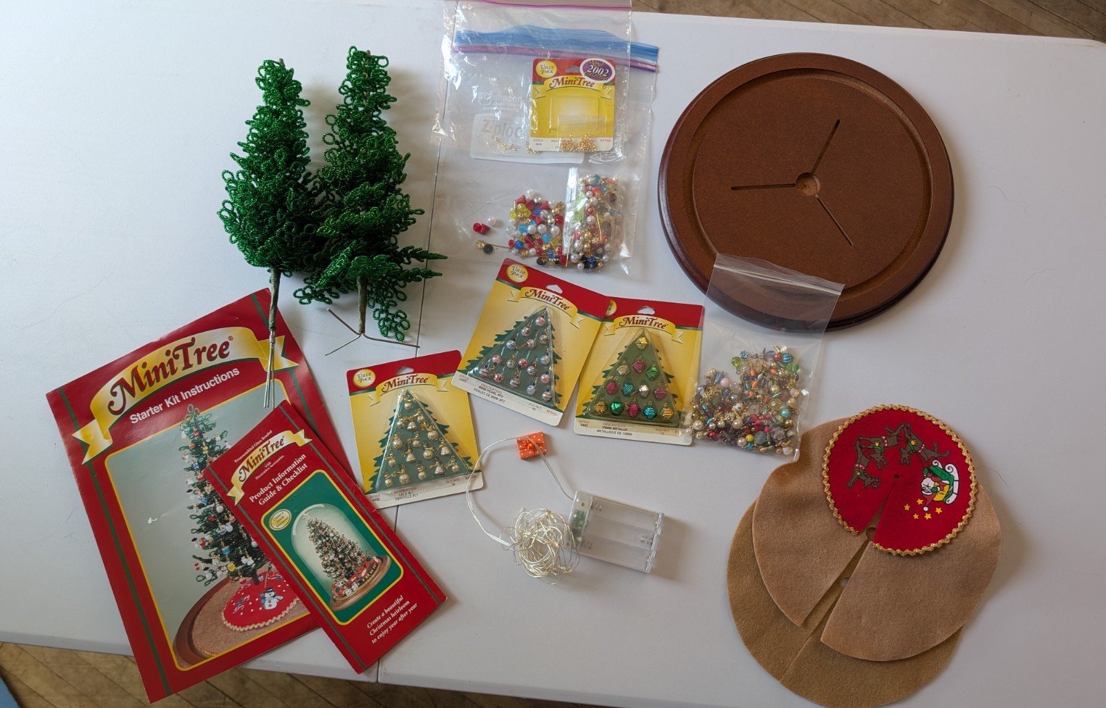 Westrim MiniTree Glass Beaded Christmas Tree Starter Kit 1999 New Decor Vintage 