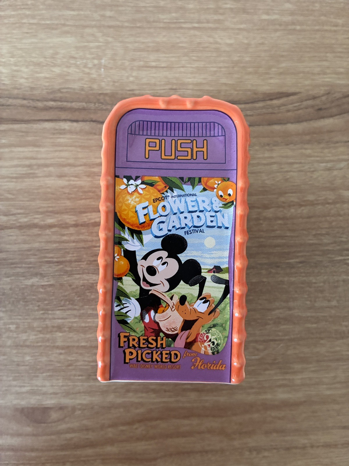 Disney Mickey Mouse 2018 Epcot Flower & Garden Festival Trash Can Shaker