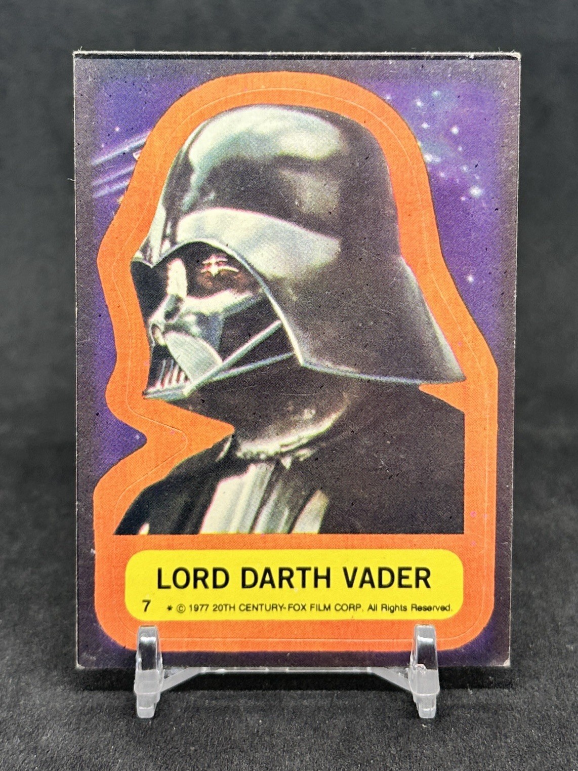 1977 Topps Star Wars Lord Darth Vader #7 Rookie RC Sticker