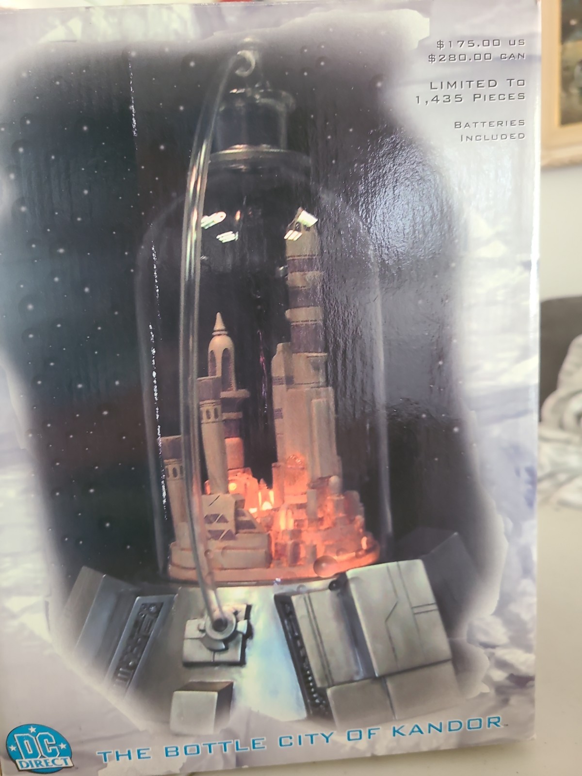DC Direct Superman Bottle City of Kandor Figurine w/ Certificate of Authenticity