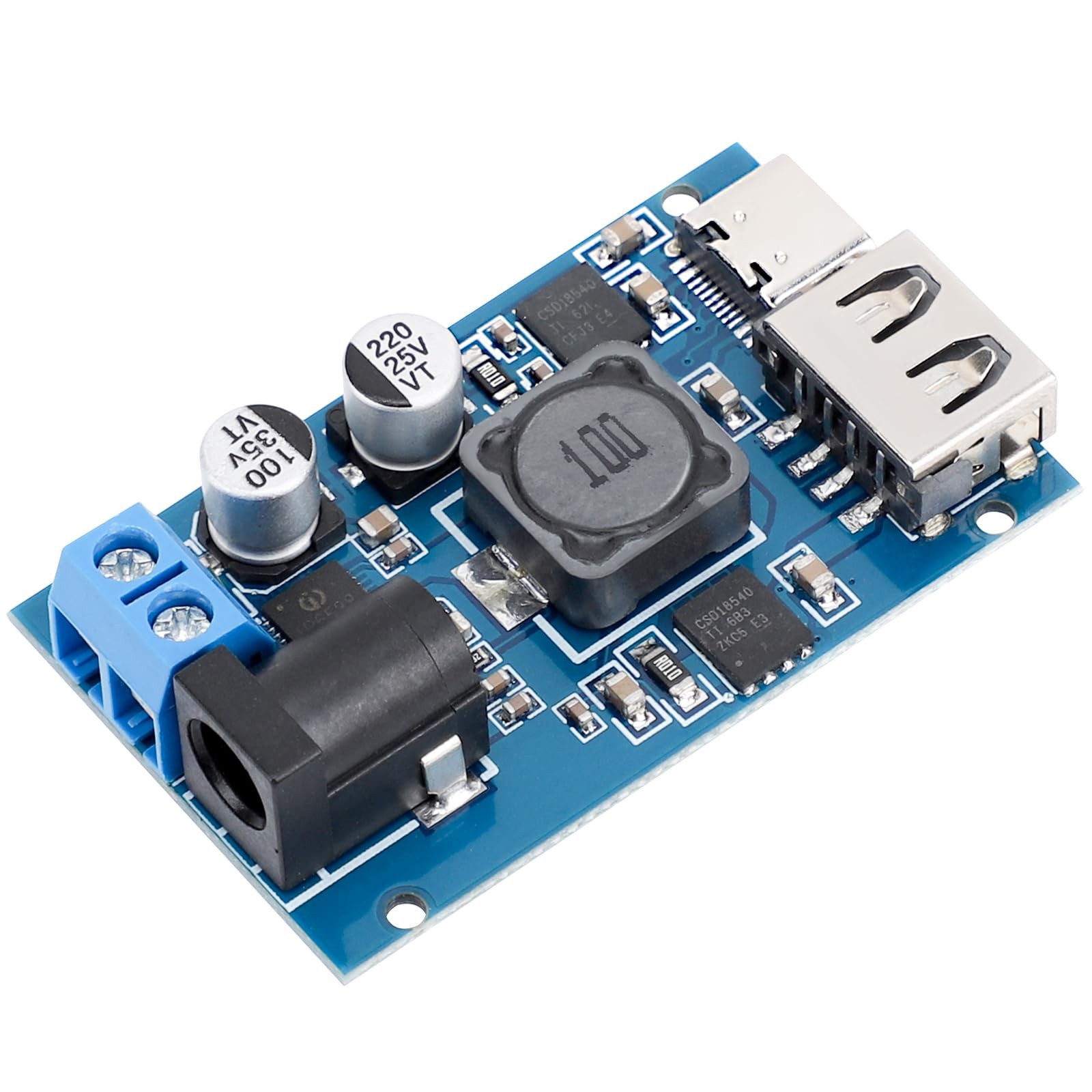 DROK 12v to 5v USB-C buck converter, blue pro