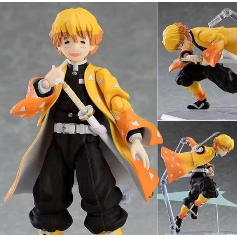 Demon Slayer Zenitsu Agatsuma Figma Anime Action Figures Statues 