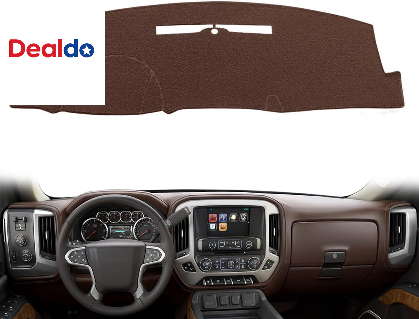 Dash Cover Custom Fit for 2014-2018 Chevy Chevrolet Silverado/Gmc Sierra 1500,20