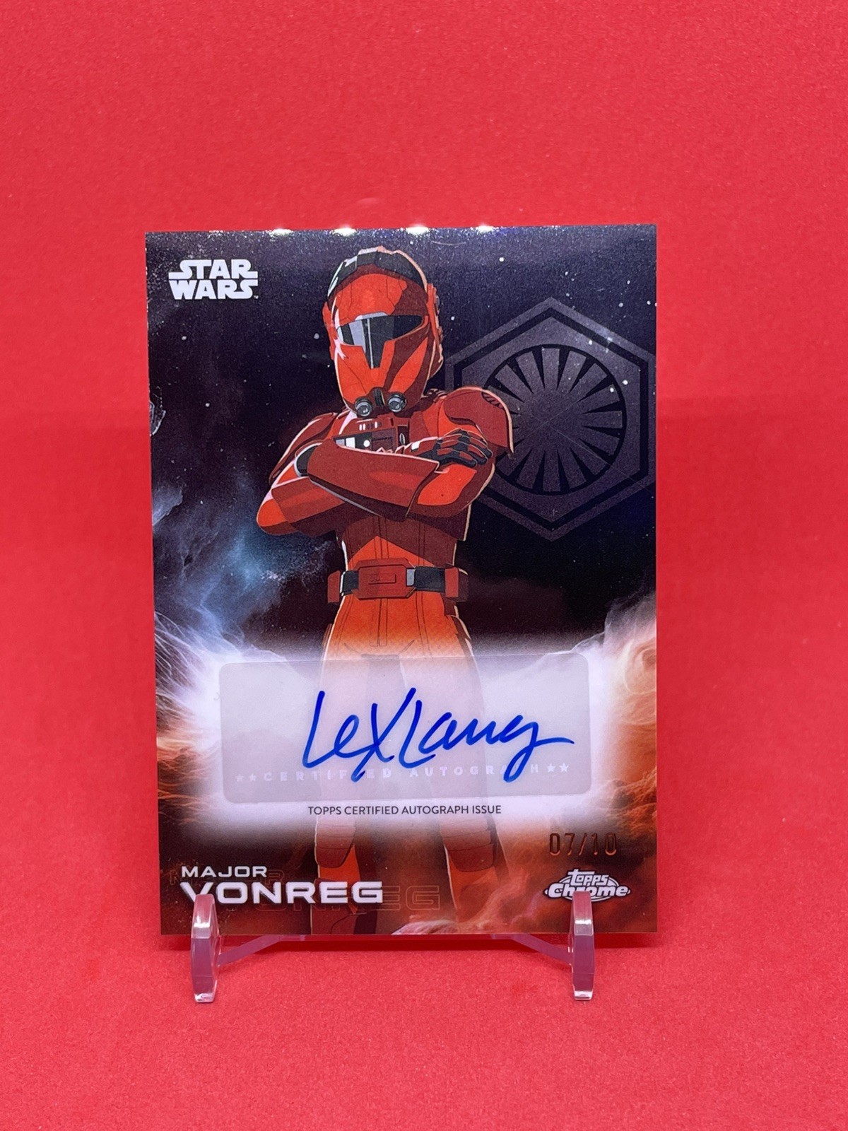 Lex Lang Major Vonreg 2025 Topps Chrome Star Wars #A-LL Black Auto /10