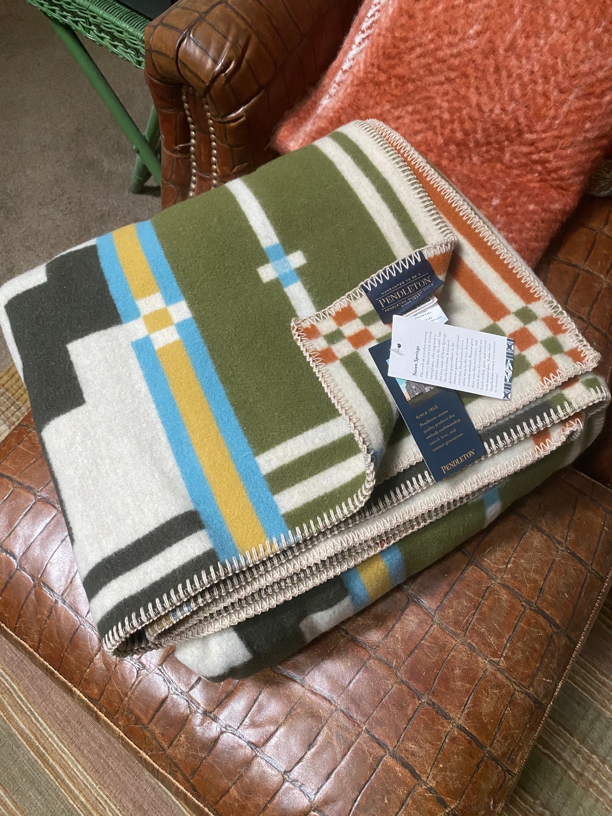 NWT Pendleton Seven Springs Wool Blanket KING 