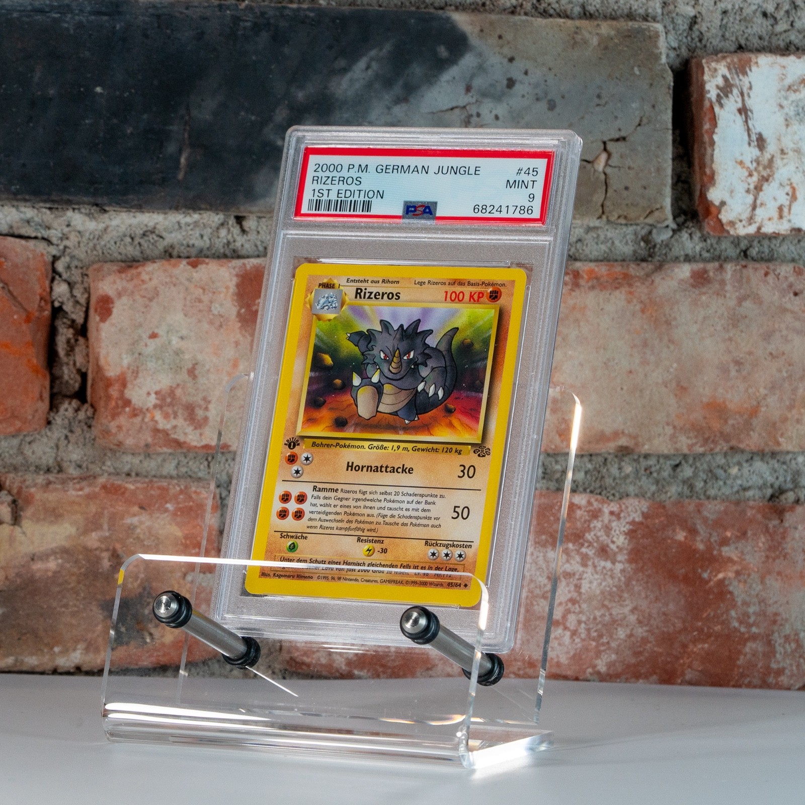 Pokemon Rizeros Rhydon 45/64 PSA 9 DE Jungle 1st Edition WOTC Vintage 2000