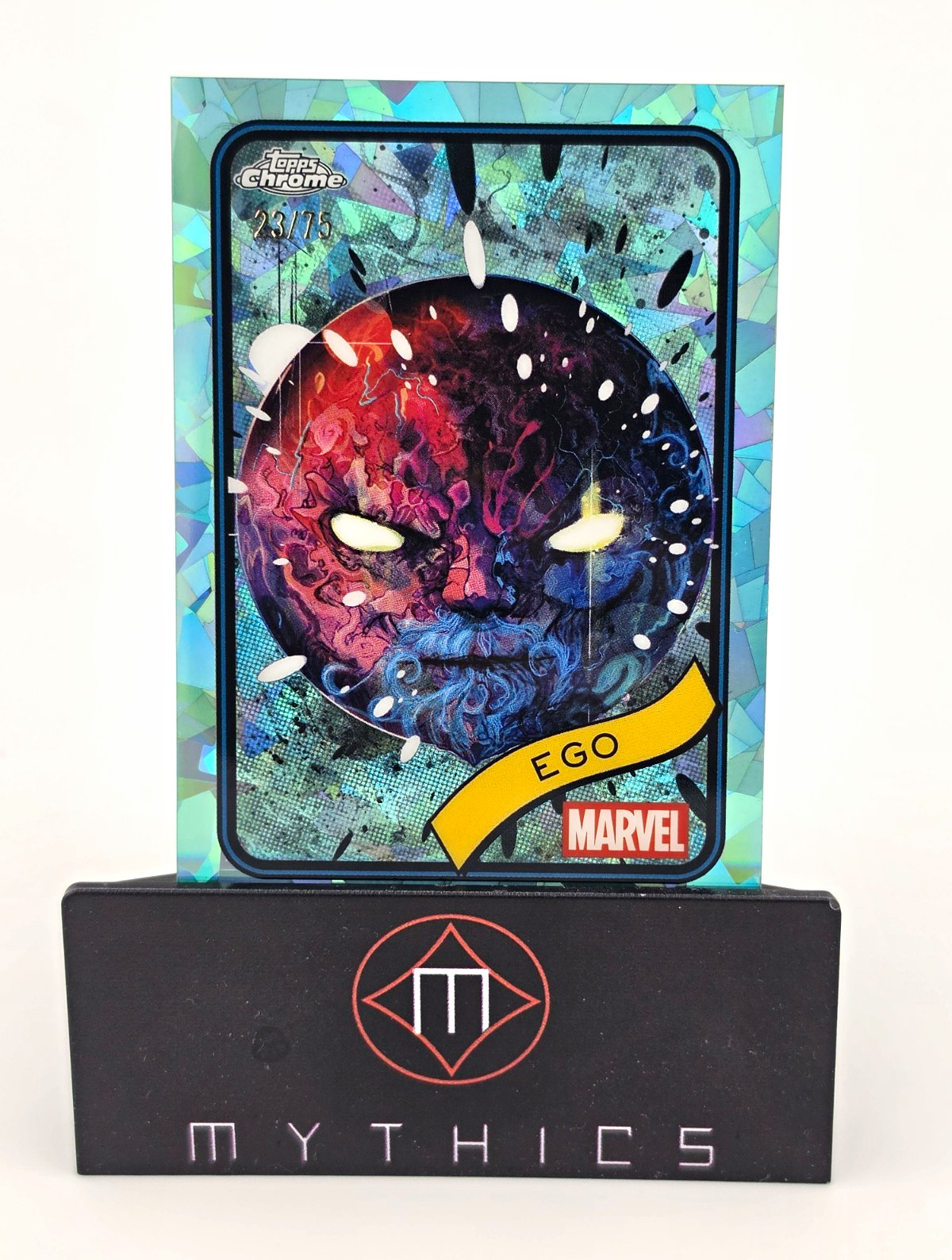 Topps 2025 Topps Chrome Sapphire Marvel Ego #55 Parallel Serial 23/75