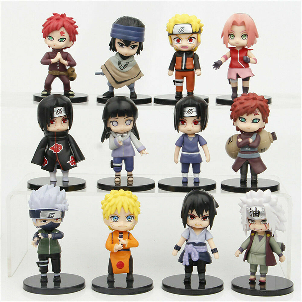 12 Pcs/Set Anime Naruto Kakashi Gaara PVC Action Figure Collectible Toy Gifts 