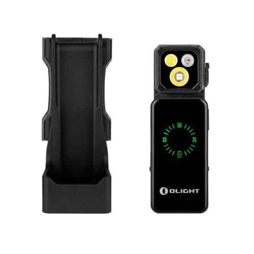 OLIGHT Oclip 2 Ultra EDC Rechargeable Flashlight Clip Light, Charging Black