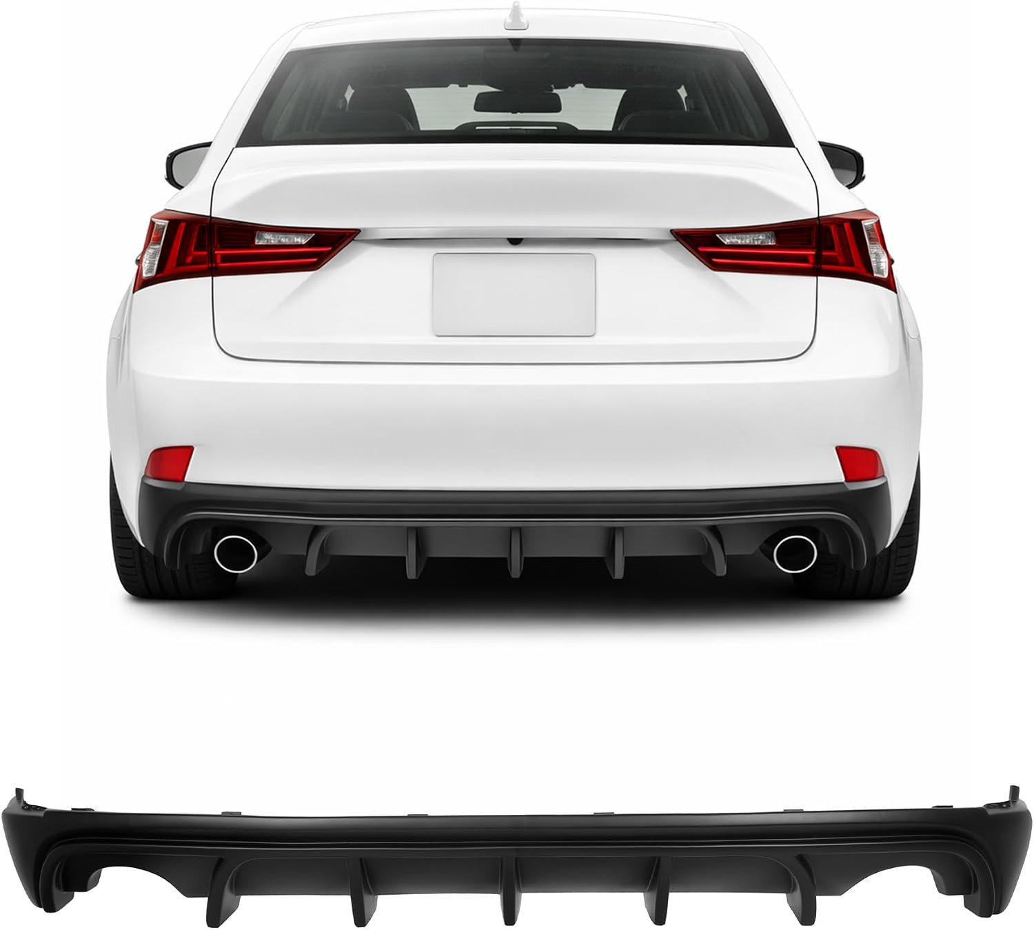 Bumper Diffuser Compatible with 2014-2016 Lexus IS250 IS350 IS200T