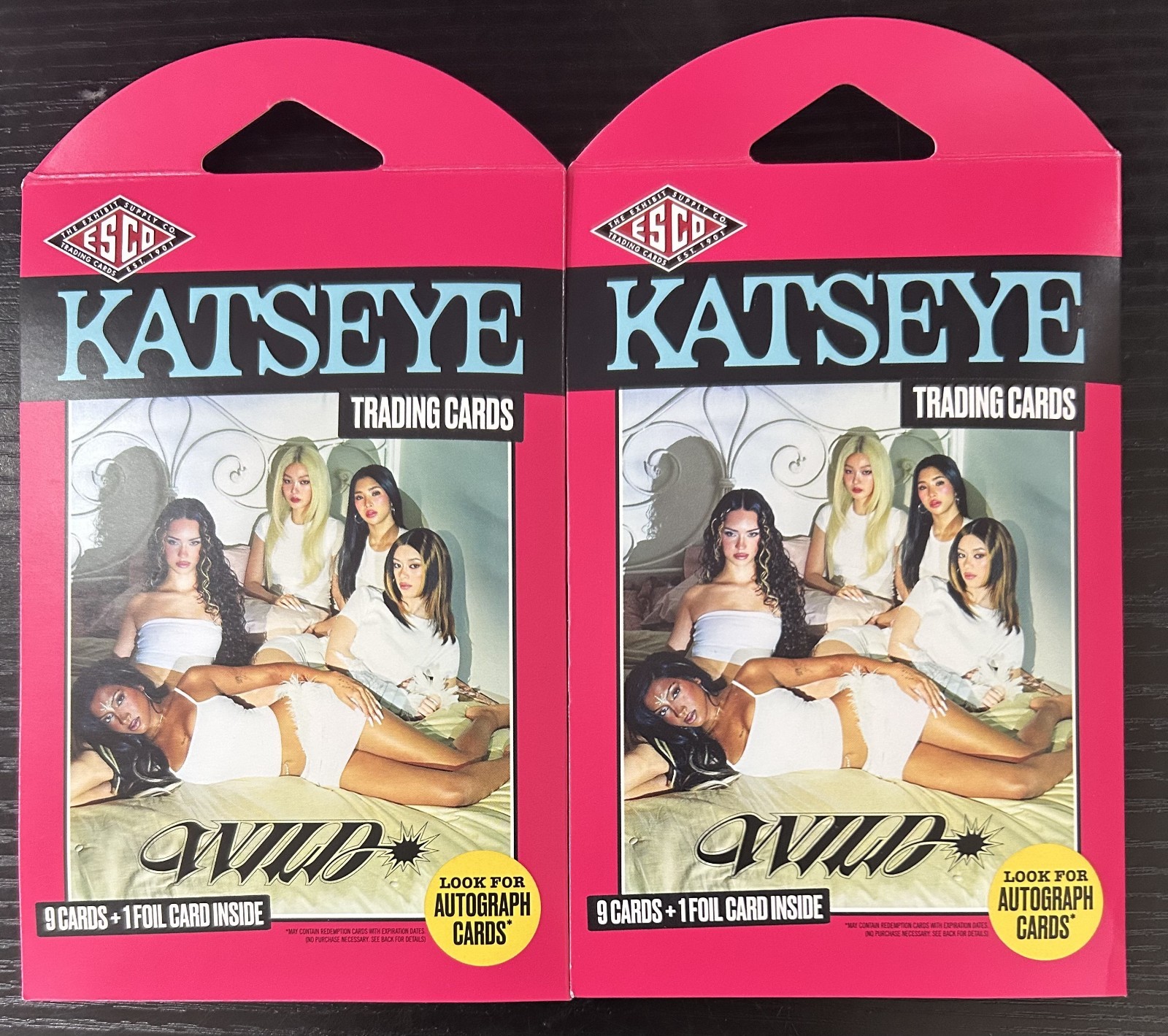 ESCO Katseye Wild Trading Cards Sleeve Hanger Pack Lot of 2 Factory Sealed 🚚✅