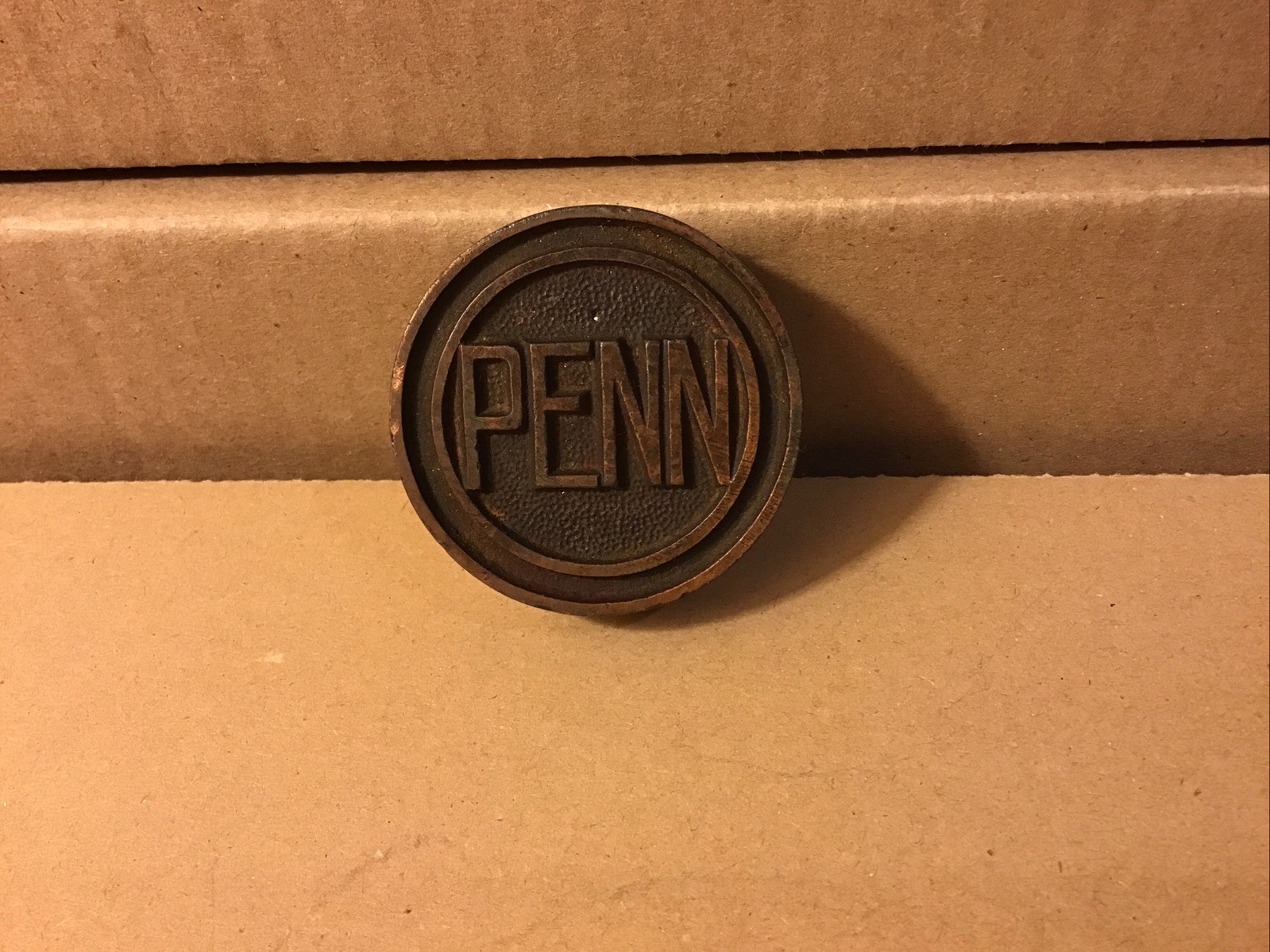 Antique Vintage PENN Hardware Souvenir Paperweight, Reading, PA, 2” Diameter