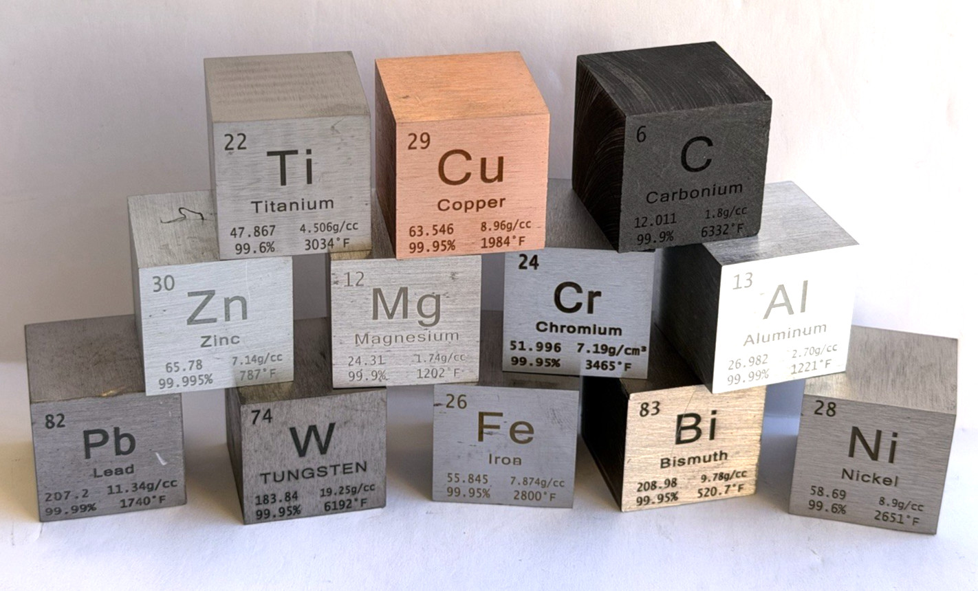 Element Cube Periodic Table 10mm High Density 99% Metal Cube 12 Pack Heavy NEW Element Cube Periodic Table 10mm High Density 99% Metal Cube 12 Pack Heavy NEW