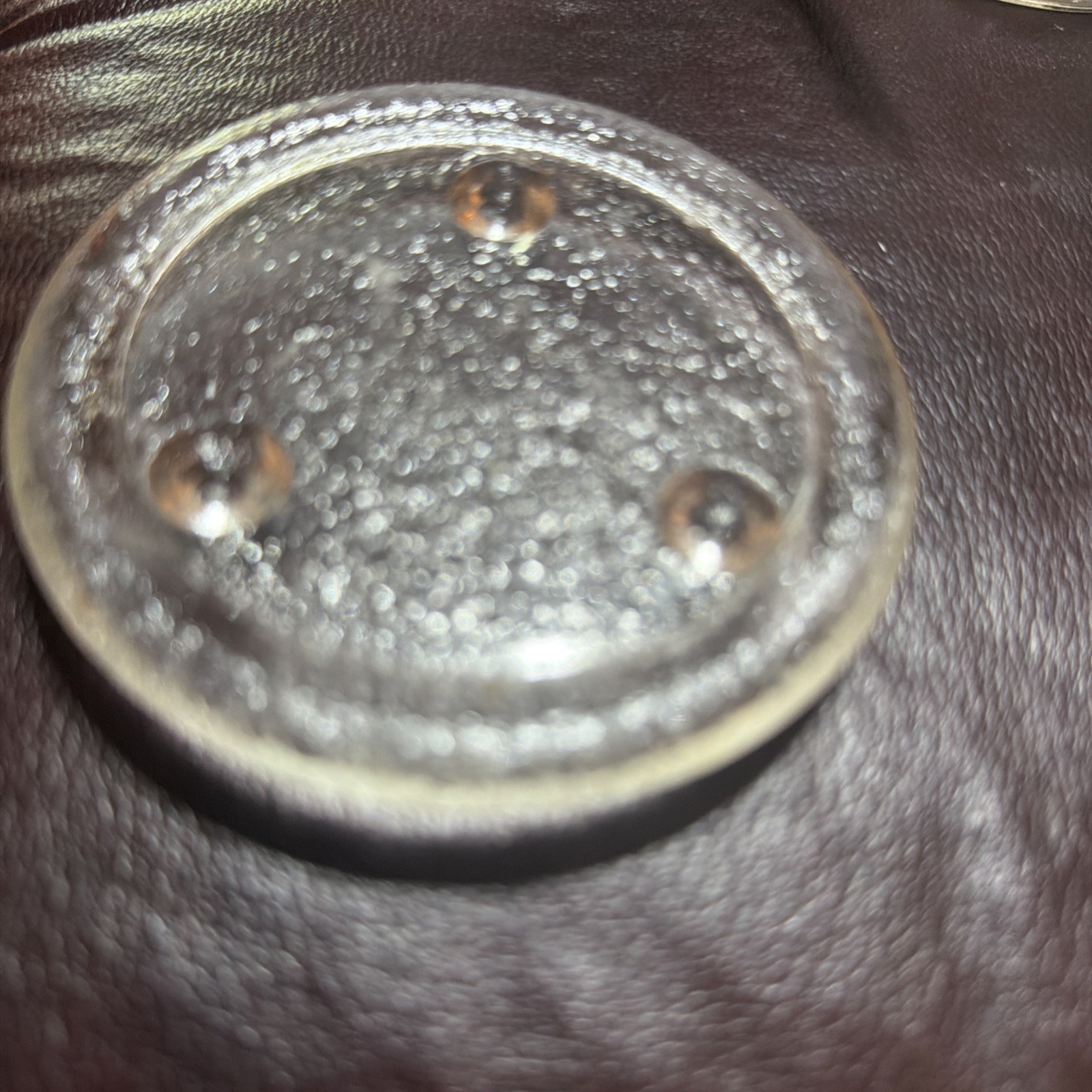 Glass Textured Round 3 Footed Plate Tray Trivet Coaster Candle Holder 3.5 Inches
