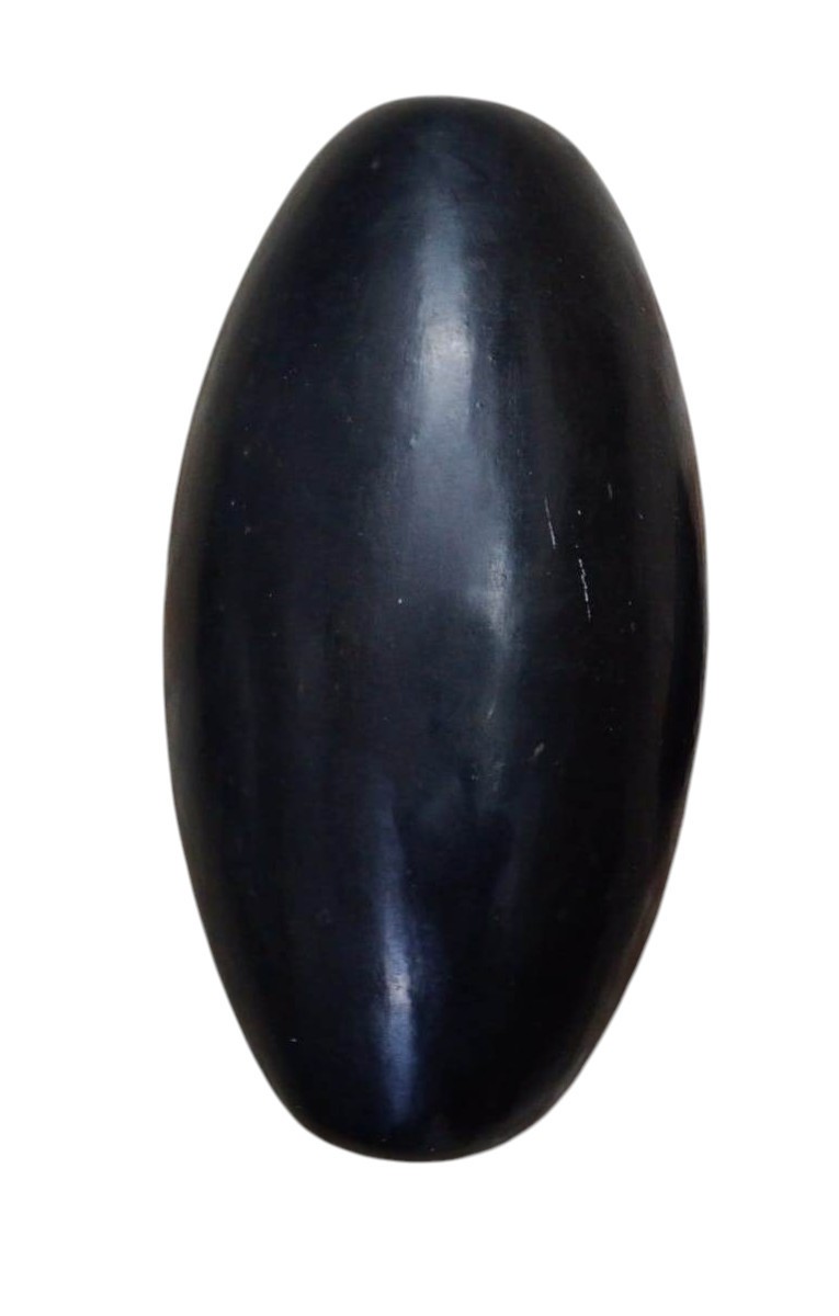 7\'\' Natural Black Narmada Shiva Lingam Stone Sacred Puja Worship Healing Idol