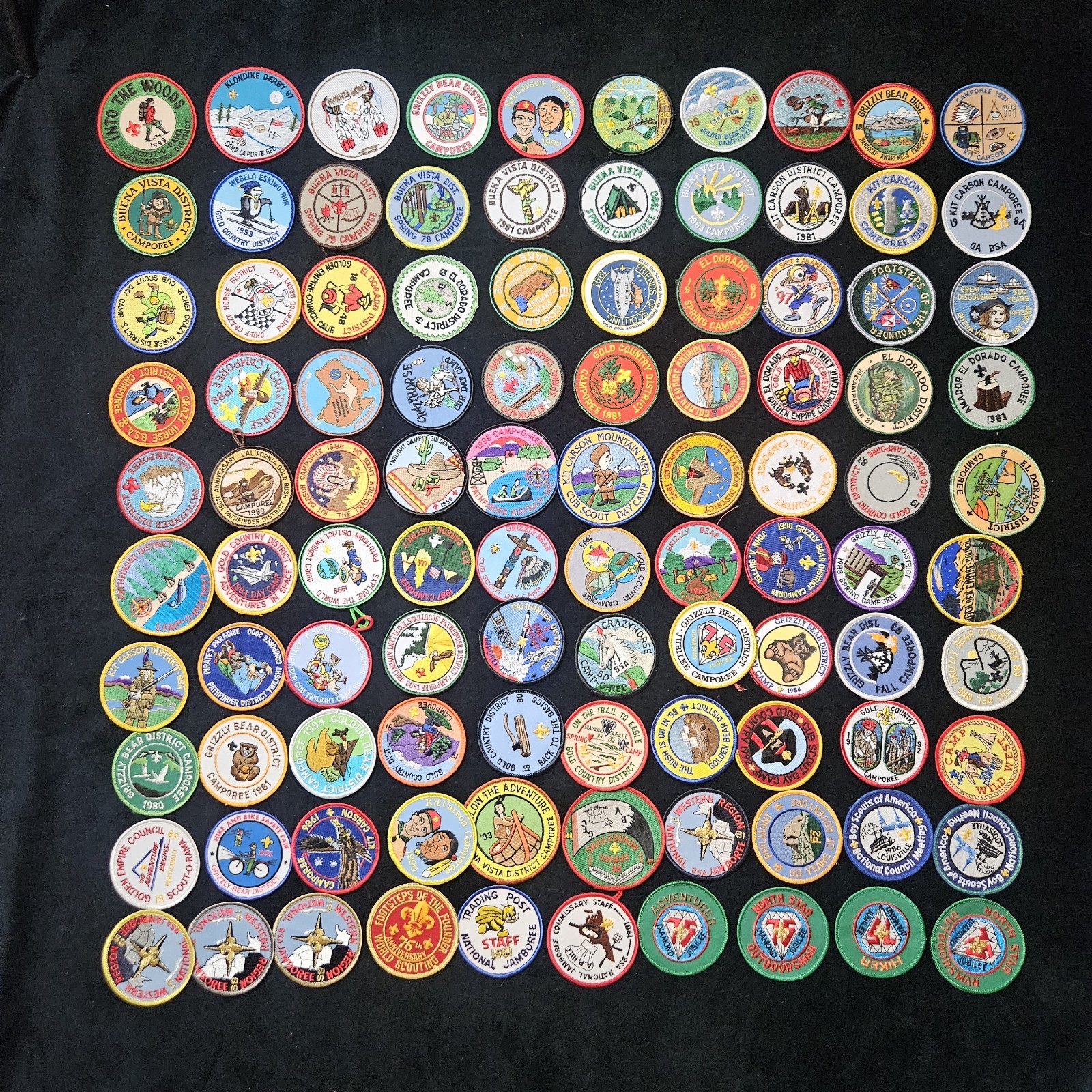 Lot of 100 Vintage BSA Boy Scouts of America Patches