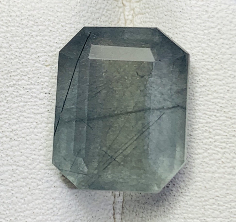 9.50Ct Beautiful Natural Color Routail Quartz Emerald Cut From Pakistan