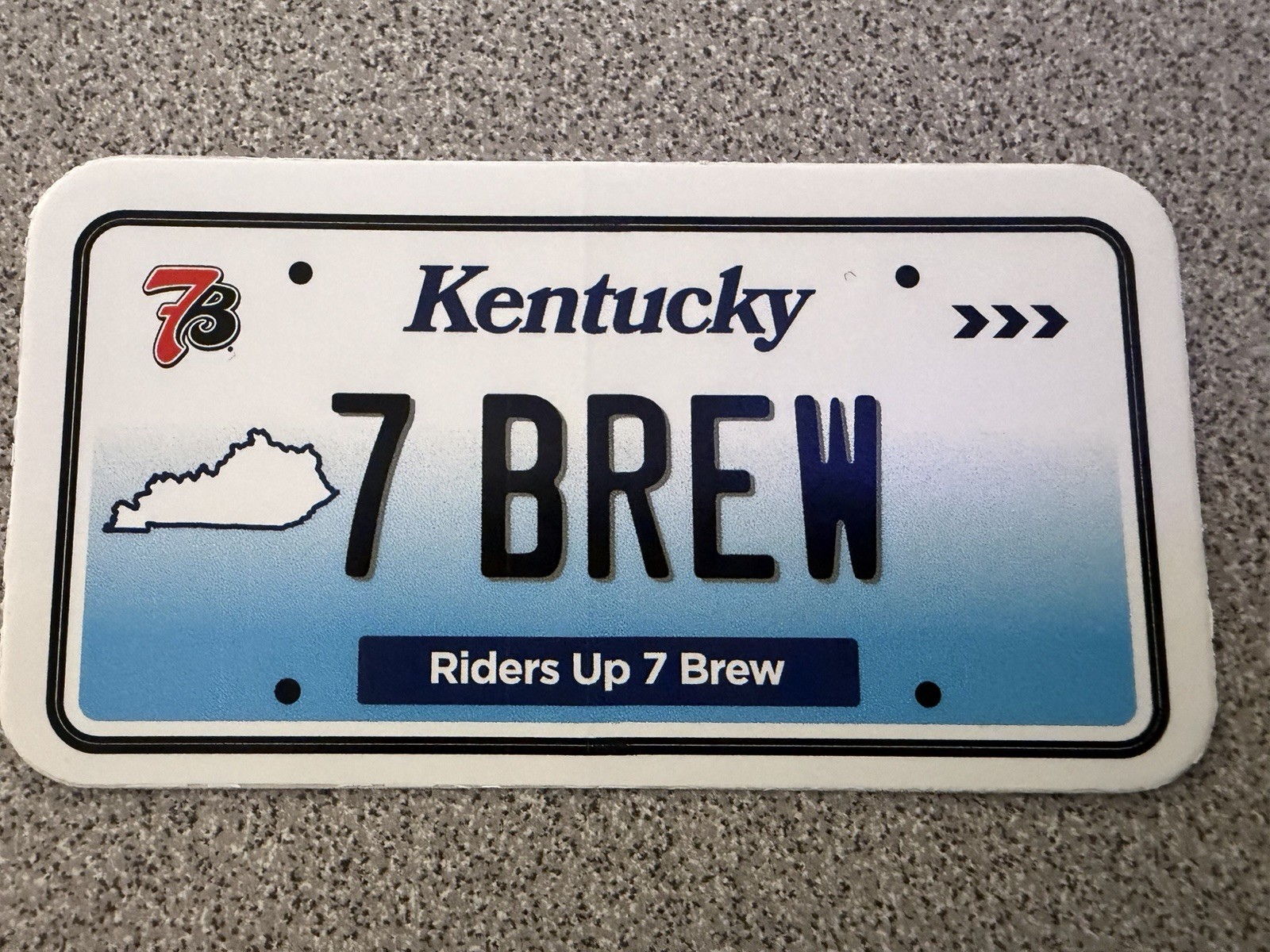NEW 7 Brew Coffee Kentucky License Plate Sticker  September 2026 7B KY