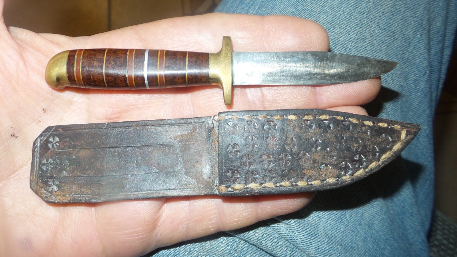 Very Rare 1 of a Kind Custom Handmade Miniature Theater Type Knife, Signed